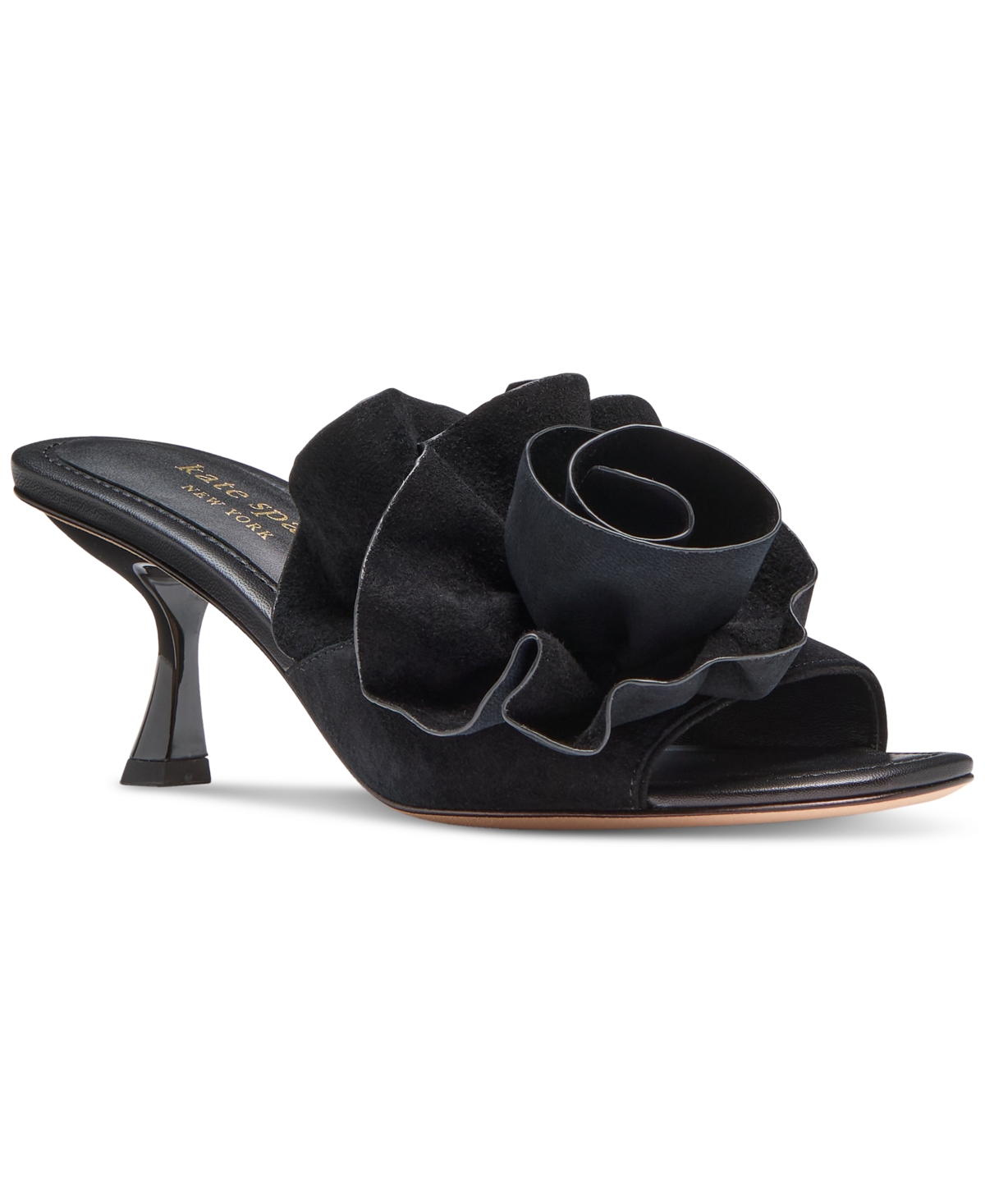Kate Spade New York Flourish Flower Accent Sandal In Black