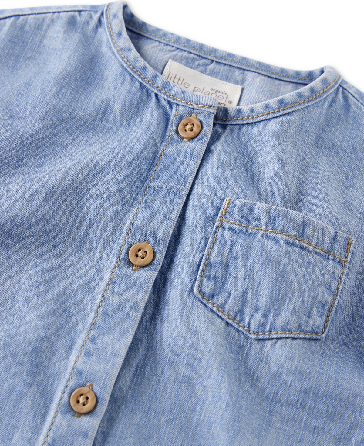 Carter's Little Planet By  Baby Boys Organic Cotton Chambray Jumpsuit In Chambray Denim