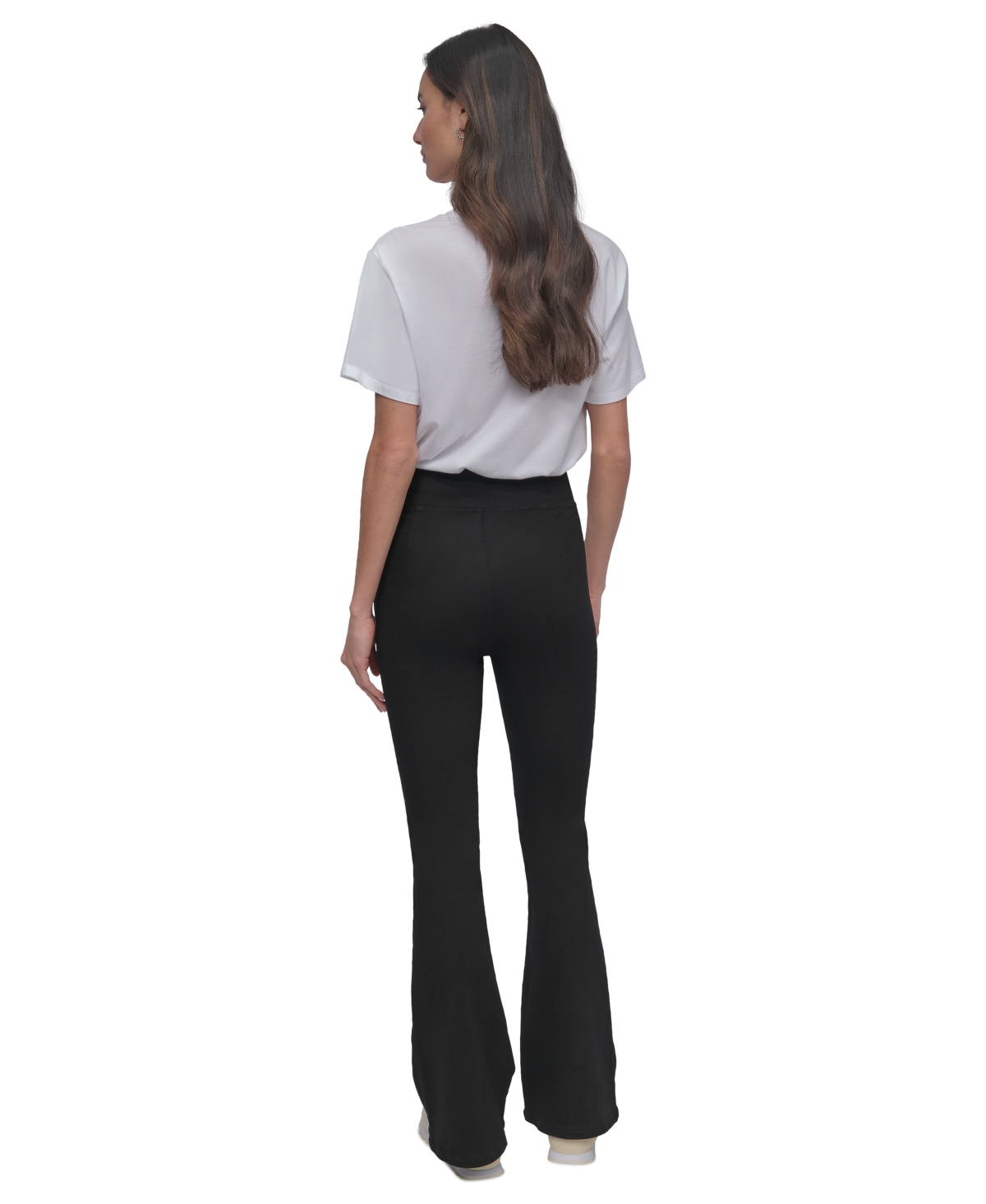 DKNY JEANS WOMEN'S HIGH-RISE PULL-ON FLARE JEANS 