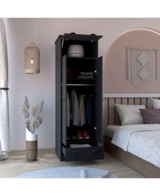 Tifton Particle Board  Armoire with Hinged Drawer, 2-Doors and 1-Drawer