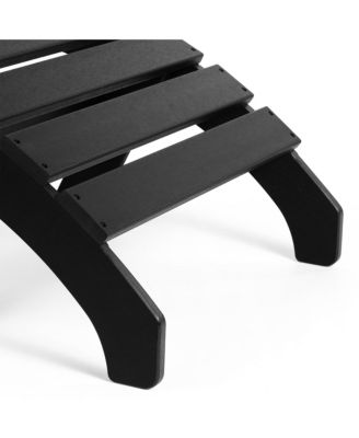 Outdoor Patio HDPE Adirondack Ottoman Footrest