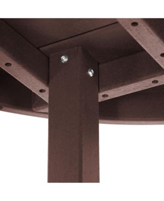 Low Outdoor HDPE Round Patio Coffee Table