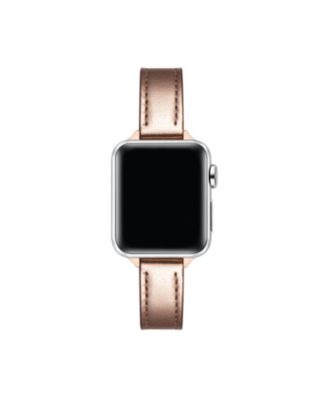 Carmen Metallic Leather Band for Apple Watch, Fits All Apple Watch Models