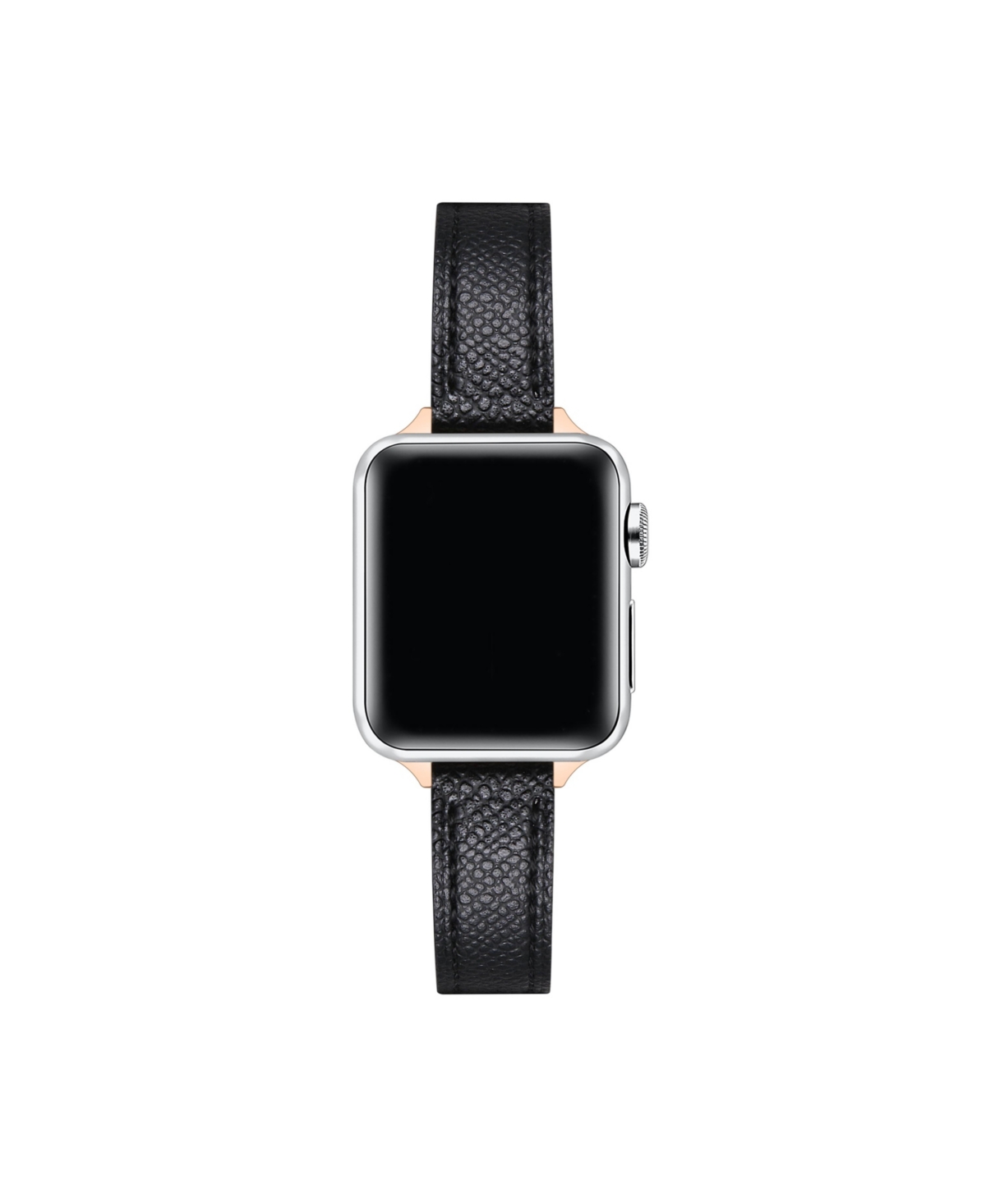 Posh Tech Cleo Skinny Leather Band For Apple Watch, Fits All Apple Watch Models In Black