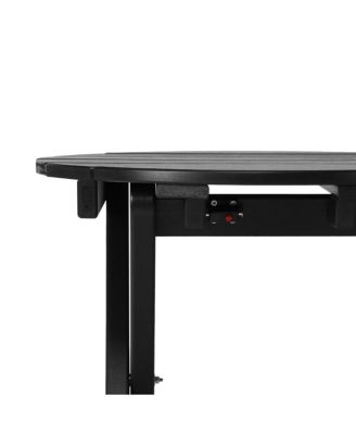 HDPE Outdoor 24.5 Inch Round Portable Folding Patio Dining Table