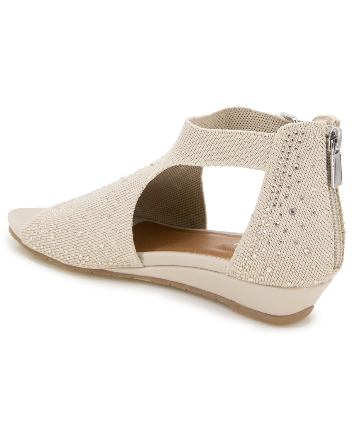 Kenneth Cole Reaction Women's Gail Stretch Wedge Sandals In Light Gray
