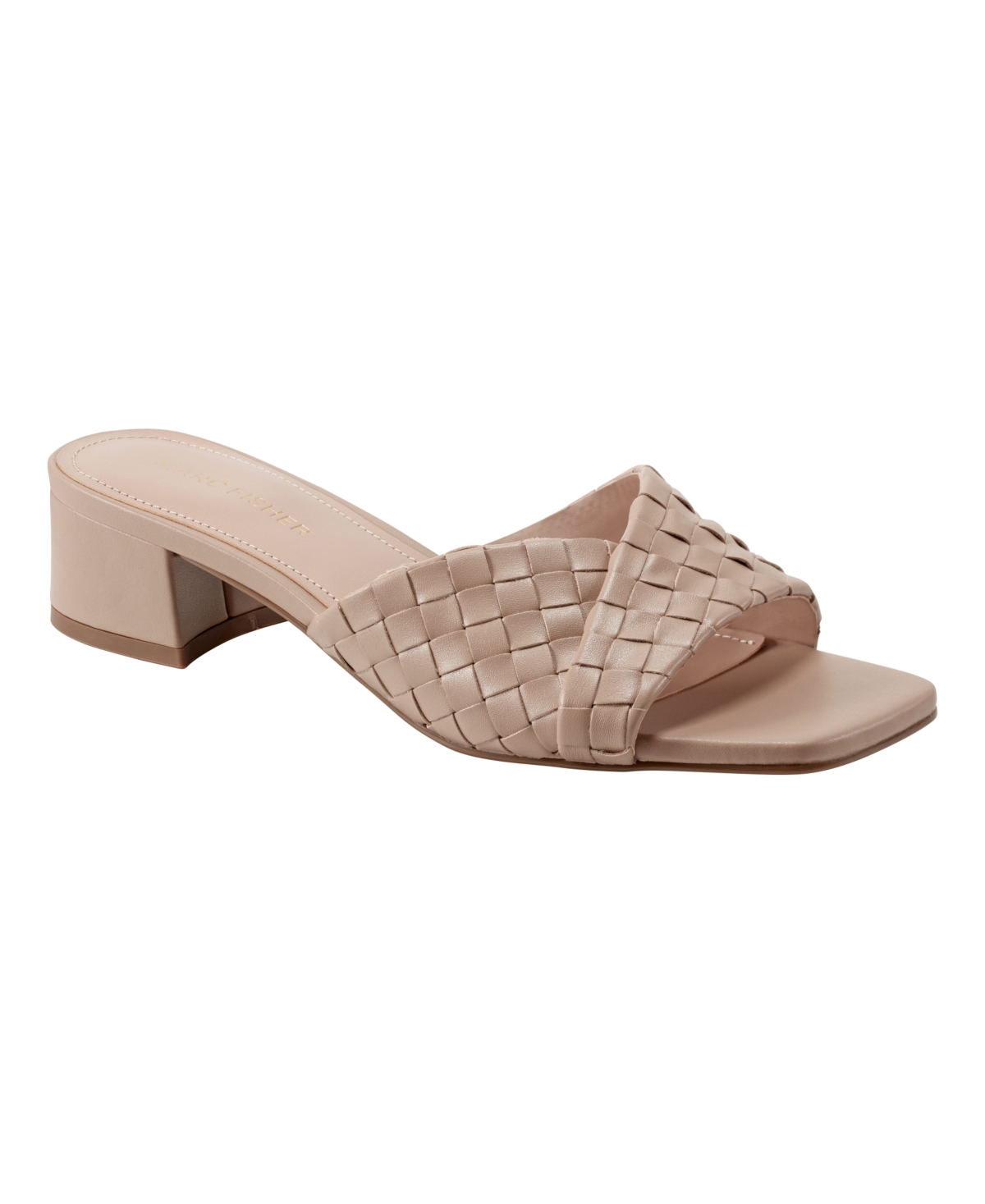 Marc Fisher Women's Coven Woven Slip-on Block Heel Sandals In Light Natural