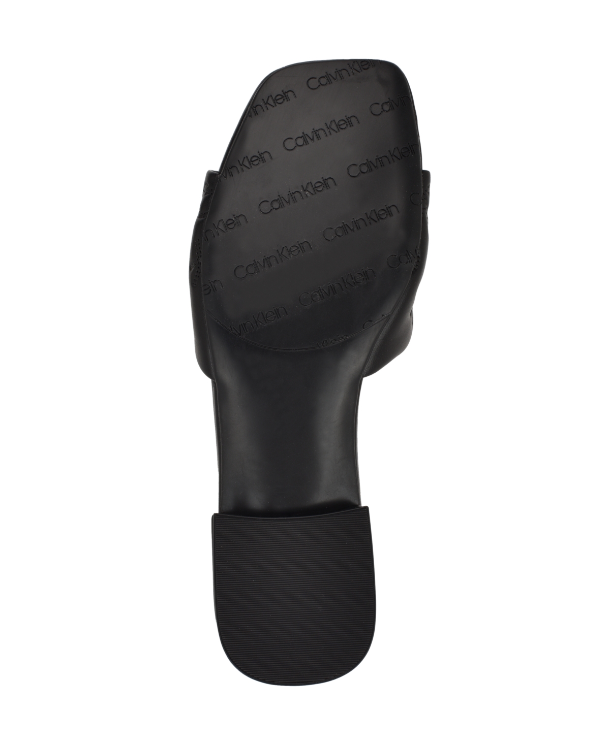 Calvin Klein Women's Traven Square Toe Casual Flat Sandals In Black