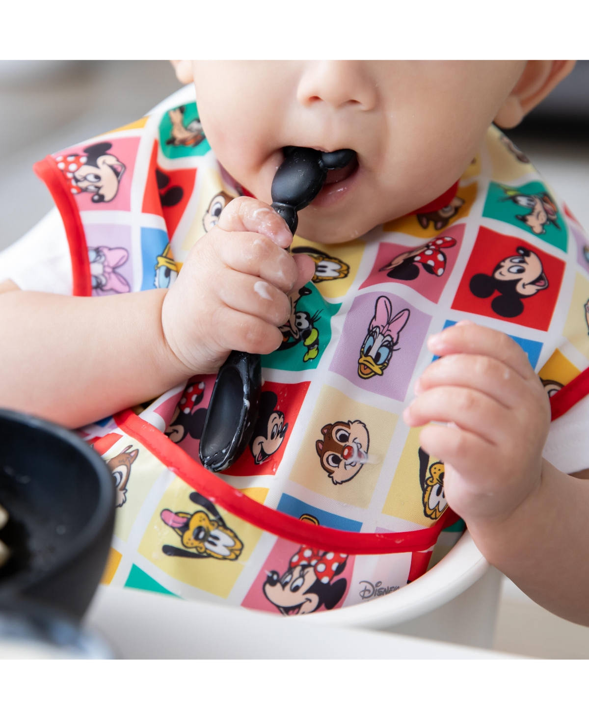 Bumkins Baby Superbib 3-pc. Disney Mickey & Friends Excellent Eight Bib Set In Blue