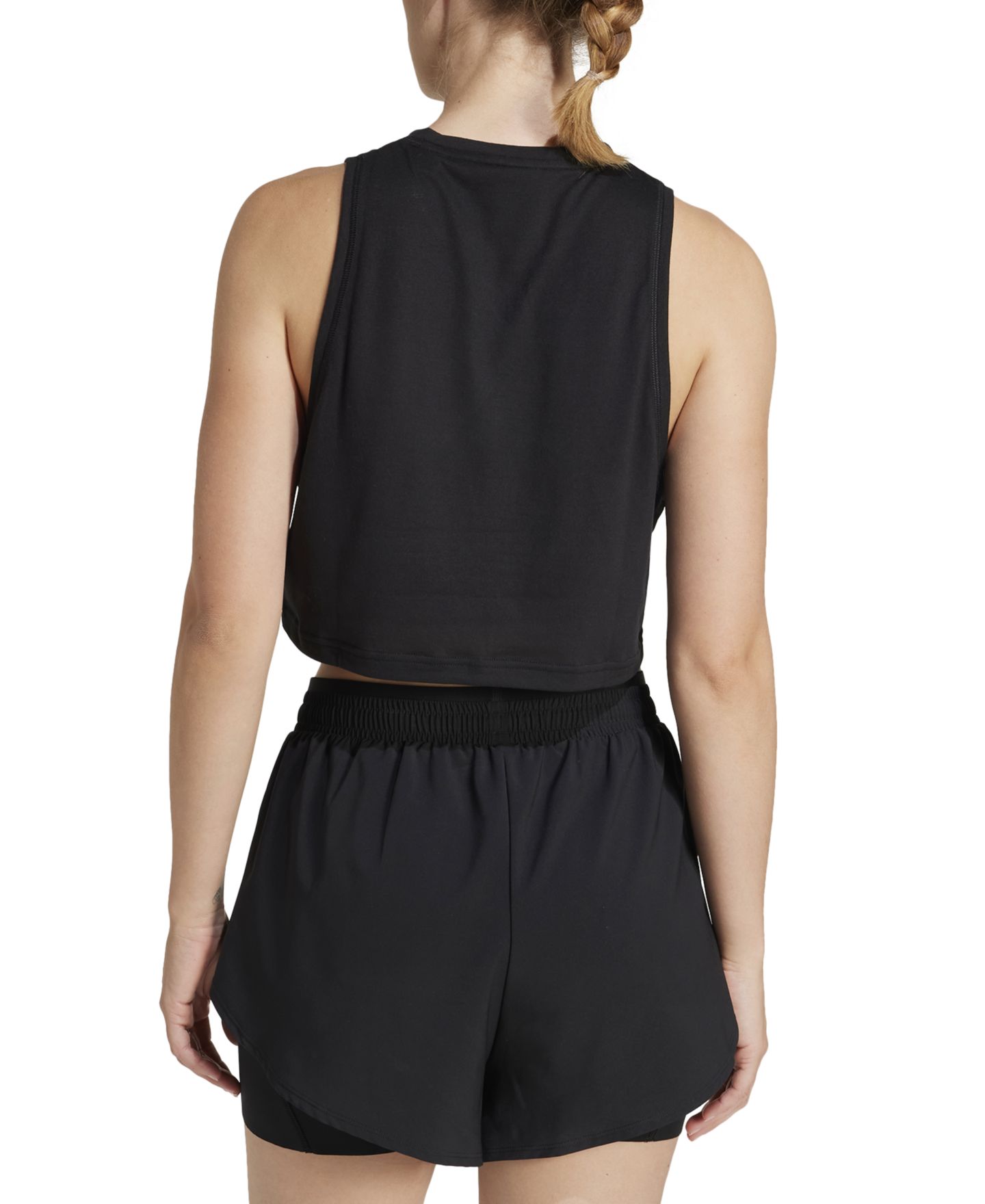 Женский топ adidas Train Essentials Boxy Workout Tank, цвет: Чёрный — фото 7
