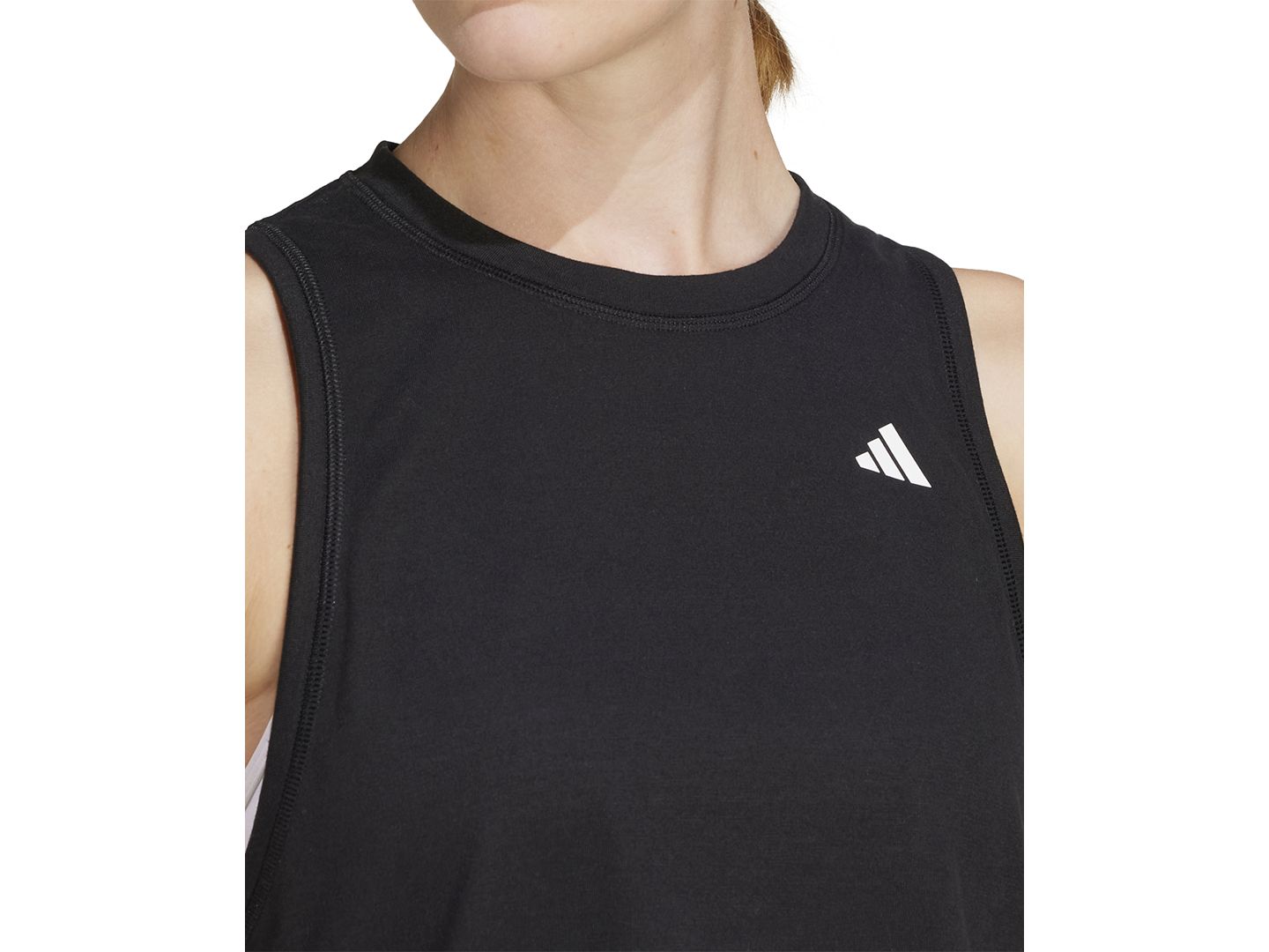 Женский топ adidas Train Essentials Boxy Workout Tank, цвет: Чёрный — фото 3