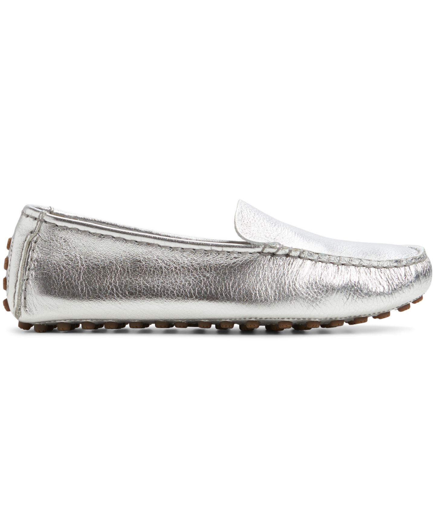 Женские балетки Sperry Port Driver с круглым носом, цвет: Серебряный — фото 2