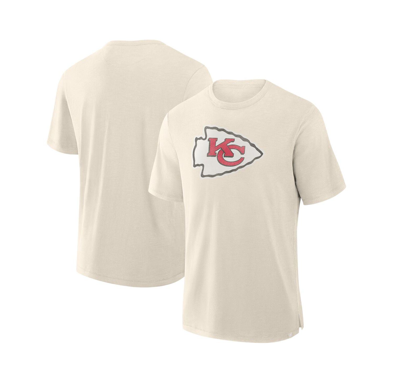 Men's Cream Kansas City Chiefs Slub T-Shirt