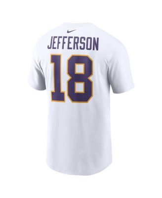 Men's Justin Jefferson White Minnesota Vikings Name Number T-Shirt