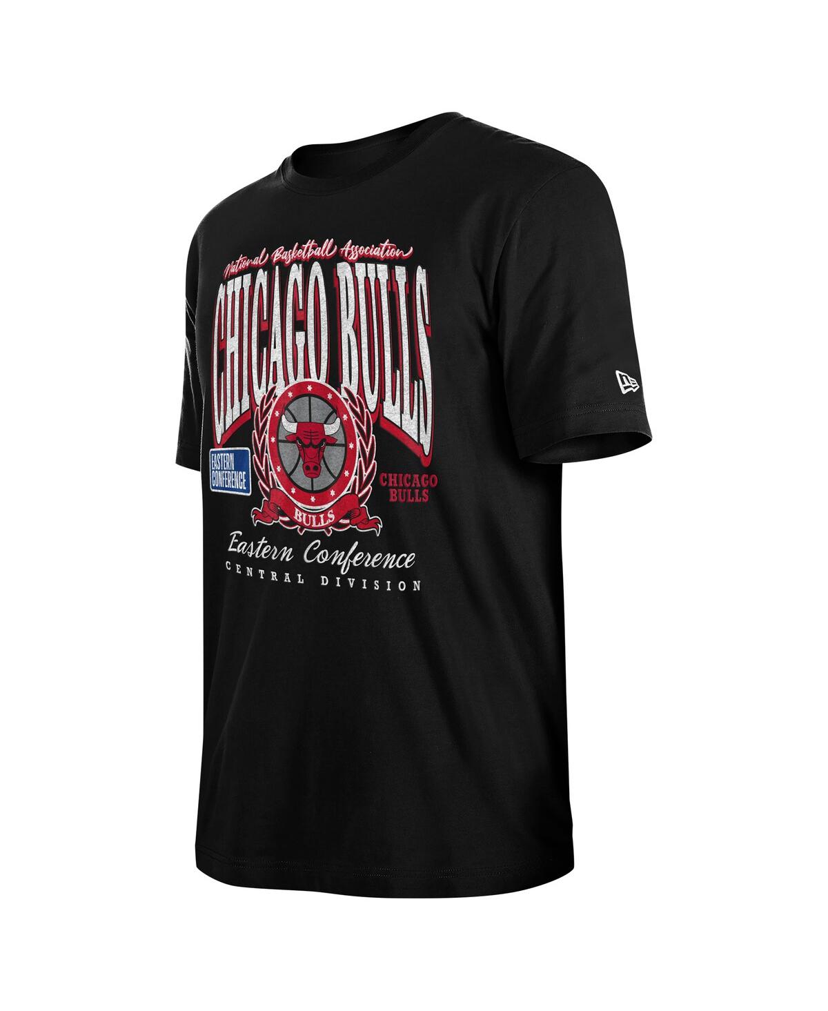 NEW ERA MEN'S AND WOMEN'S BLACK CHICAGO BULLS OVERSIZED ESSENTIALS BOXY T-SHIRT 