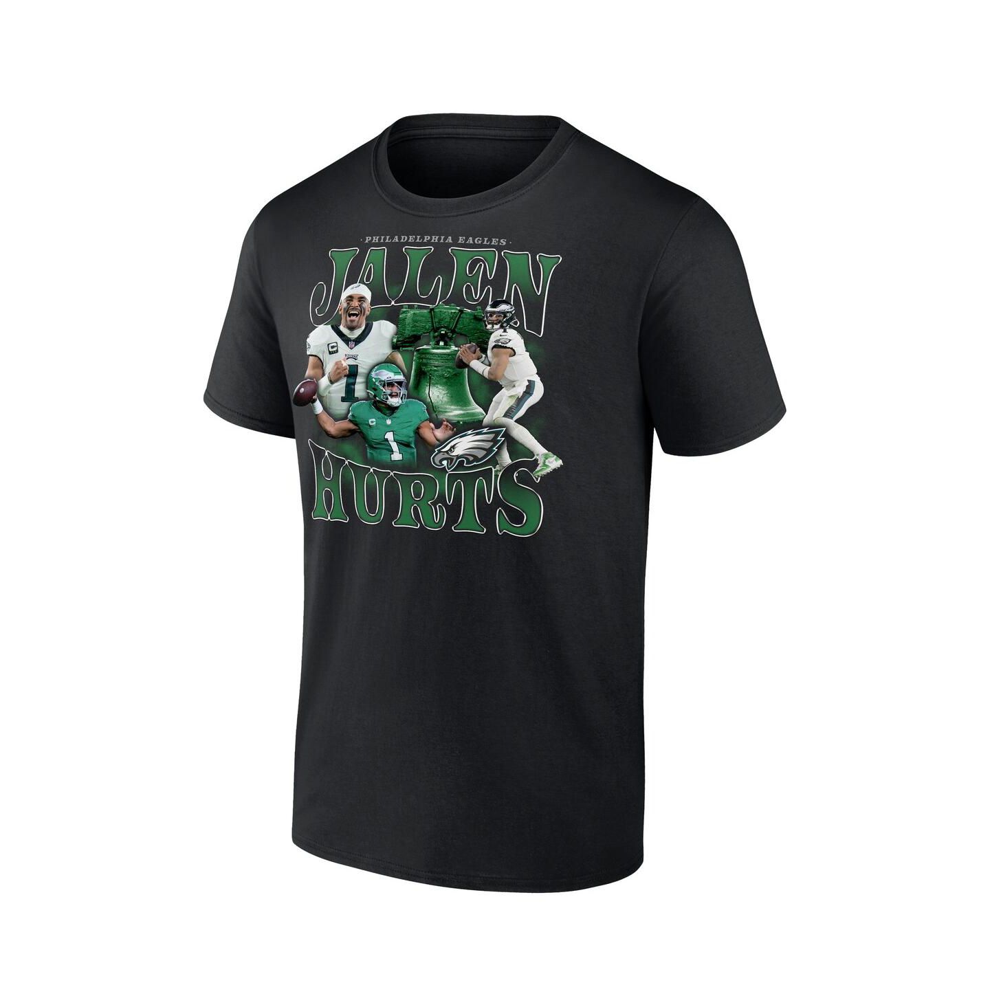 Мужская футболка Fanatics Jalen Hurts Black Philadelphia Eagles Notorious Player Graphic — фото 2