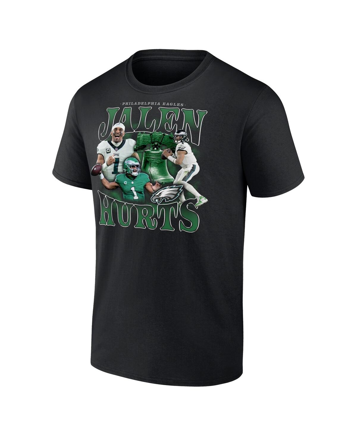 Fanatics Men's Jalen Hurts Black Philadelphia Eagles Notorious Player Graphic T-shirt In Black