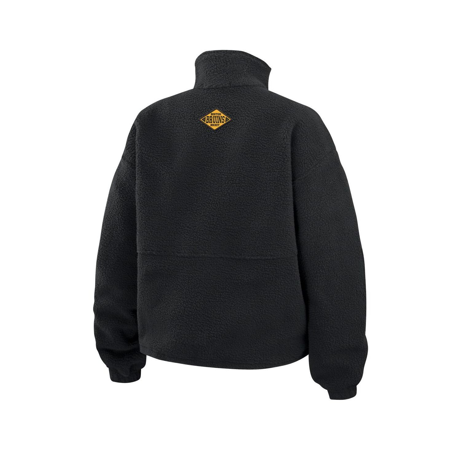 Women's Black Boston Bruins Polar Fleece Half-Zip Jacket