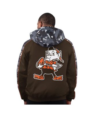 Men's Brown Cleveland Browns Thursday Night Gridiron Full-Zip Hoodie Jacket