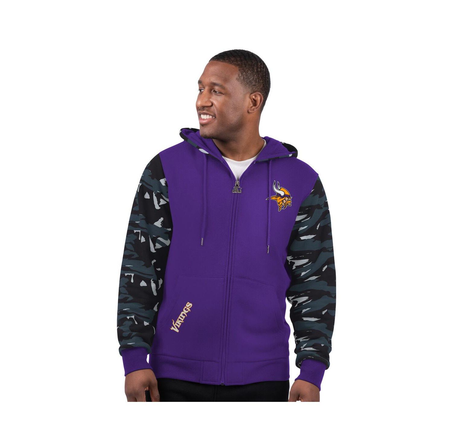 Men's Purple Minnesota Vikings Thursday Night Gridiron Full-Zip Hoodie