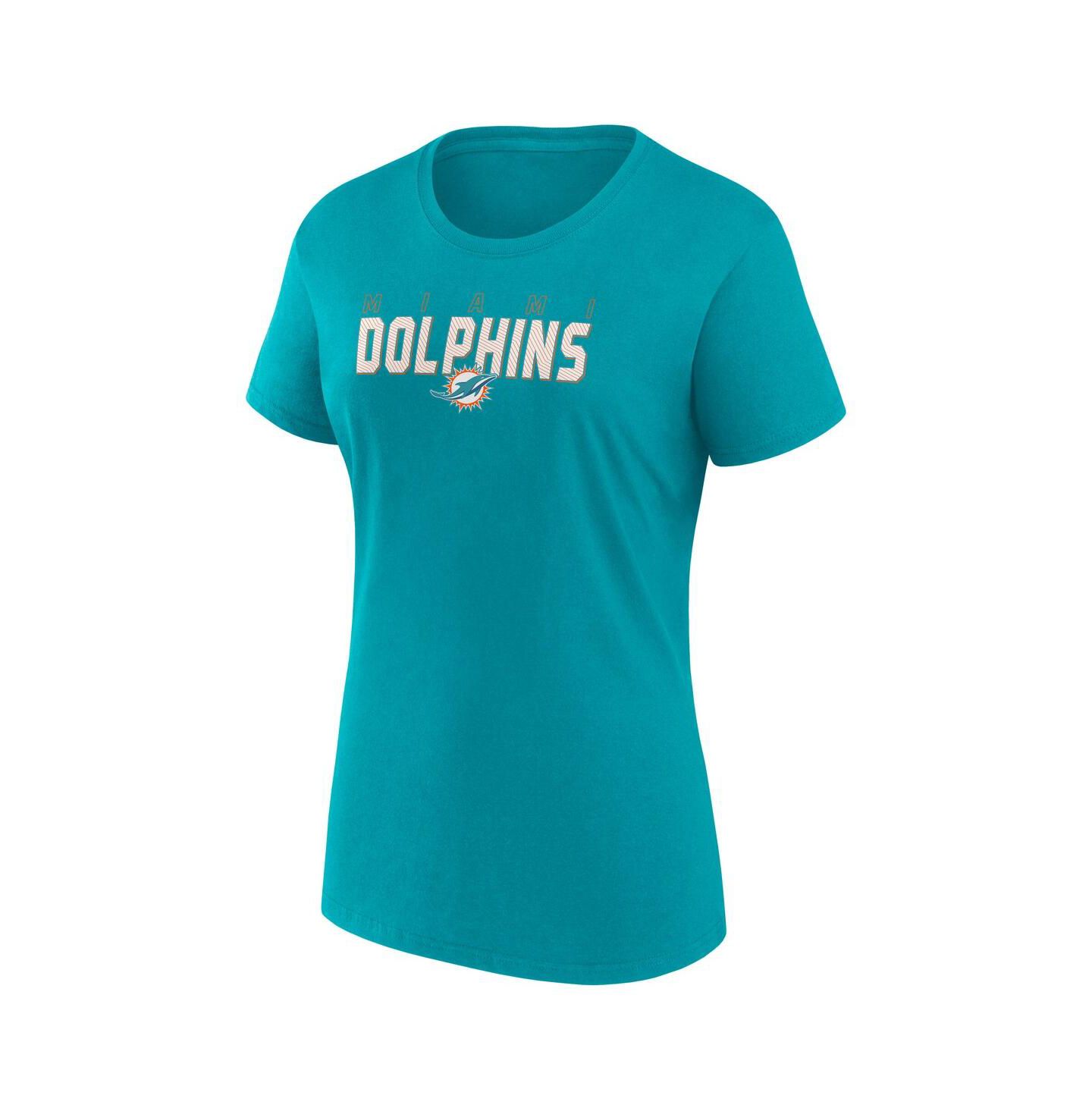 Женская футболка Logo Athletic Aqua Miami Dolphins Lean — фото 2