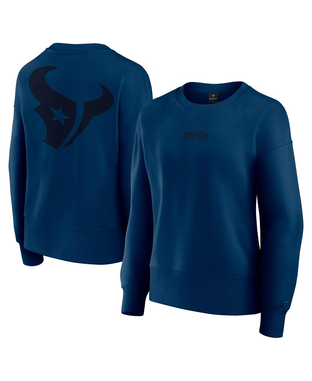 Fanatics Women's Navy Houston Texans Elements Pullover Sweatshirt In Navy