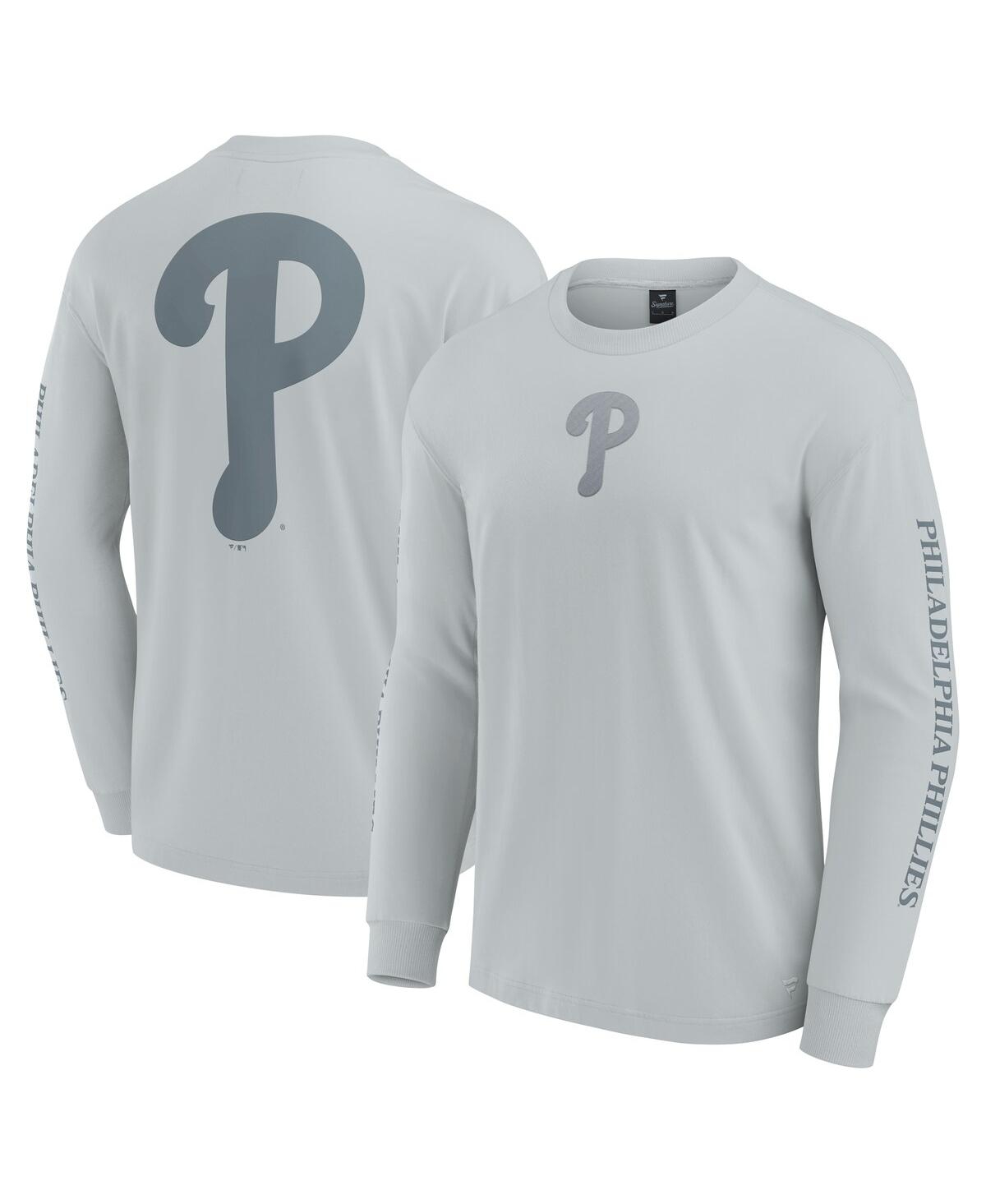 Fanatics Men's Gray Philadelphia Phillies Elements Strive Long Sleeve T-shirt In Gray