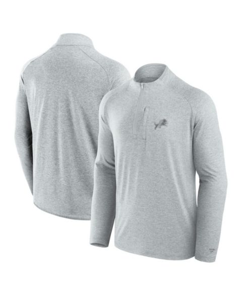 Женские куртки Fanatics Men's and Women's Gray Detroit Lions Front Office Performance Primary Quarter-Zip Jacket