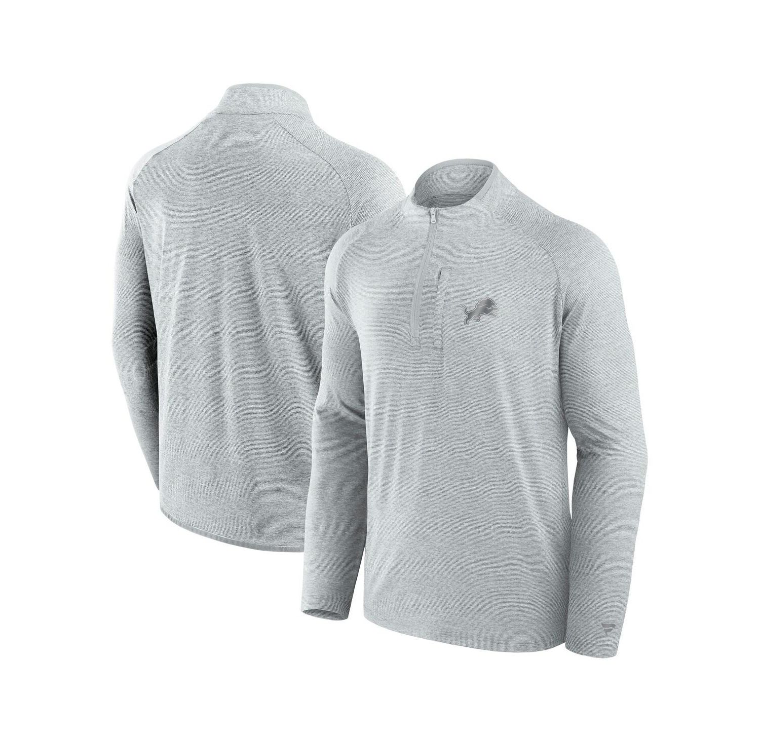 Men's and Women's Gray Detroit Lions Front Office Performance Primary Quarter-Zip Jacket