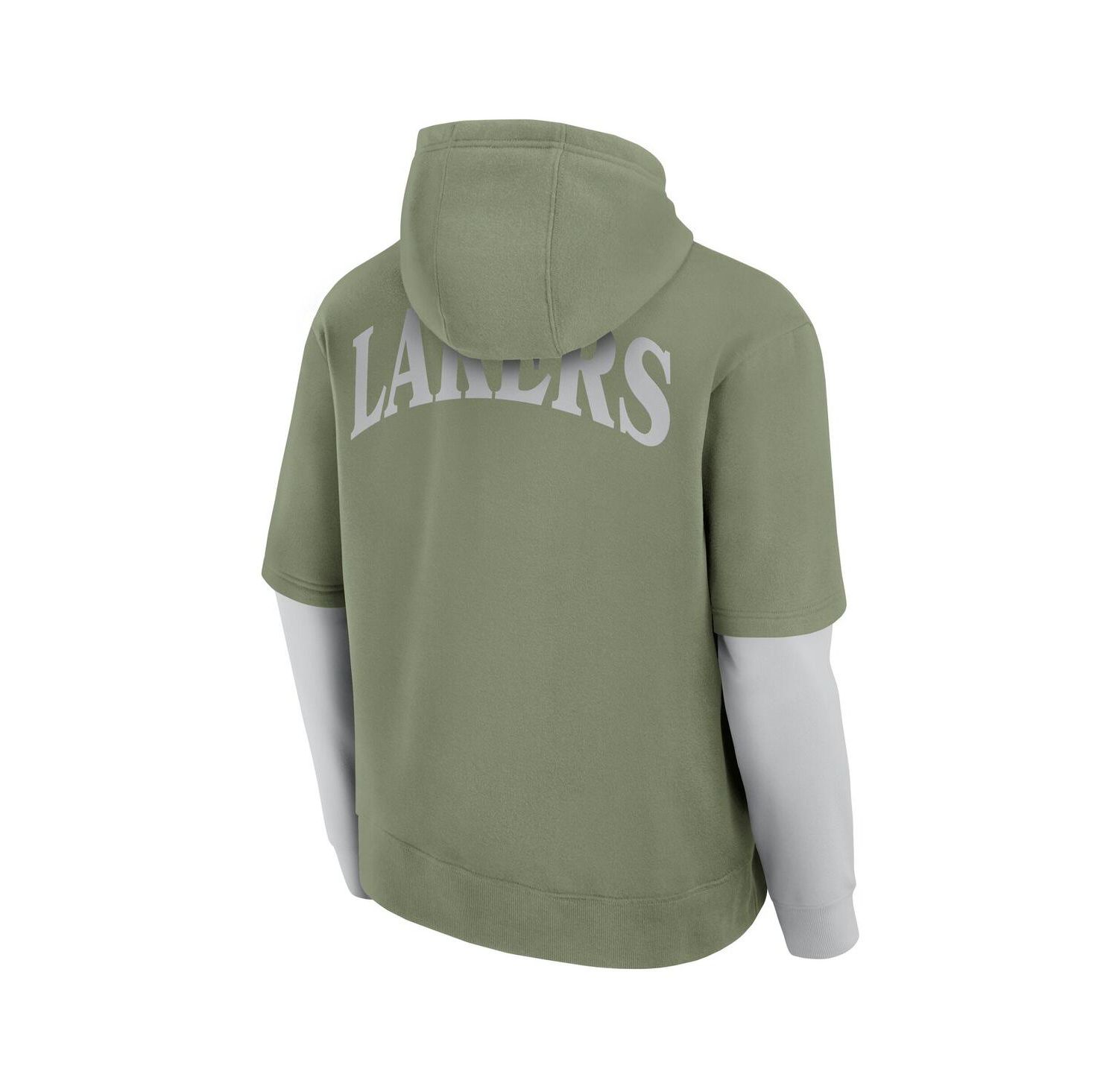 Men's Olive Los Angeles Lakers Elements Sleek Pullover Hoodie