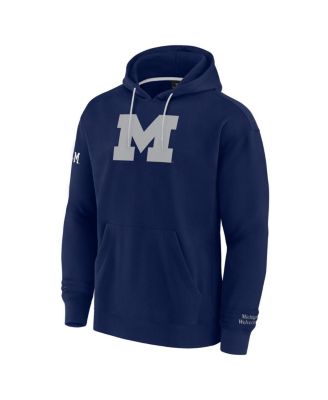 Men's Navy Michigan Wolverines Pace Pullover Hoodie