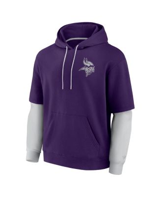 Men's and Women's Purple Minnesota Vikings Sleek Elements Pullover Hoodie