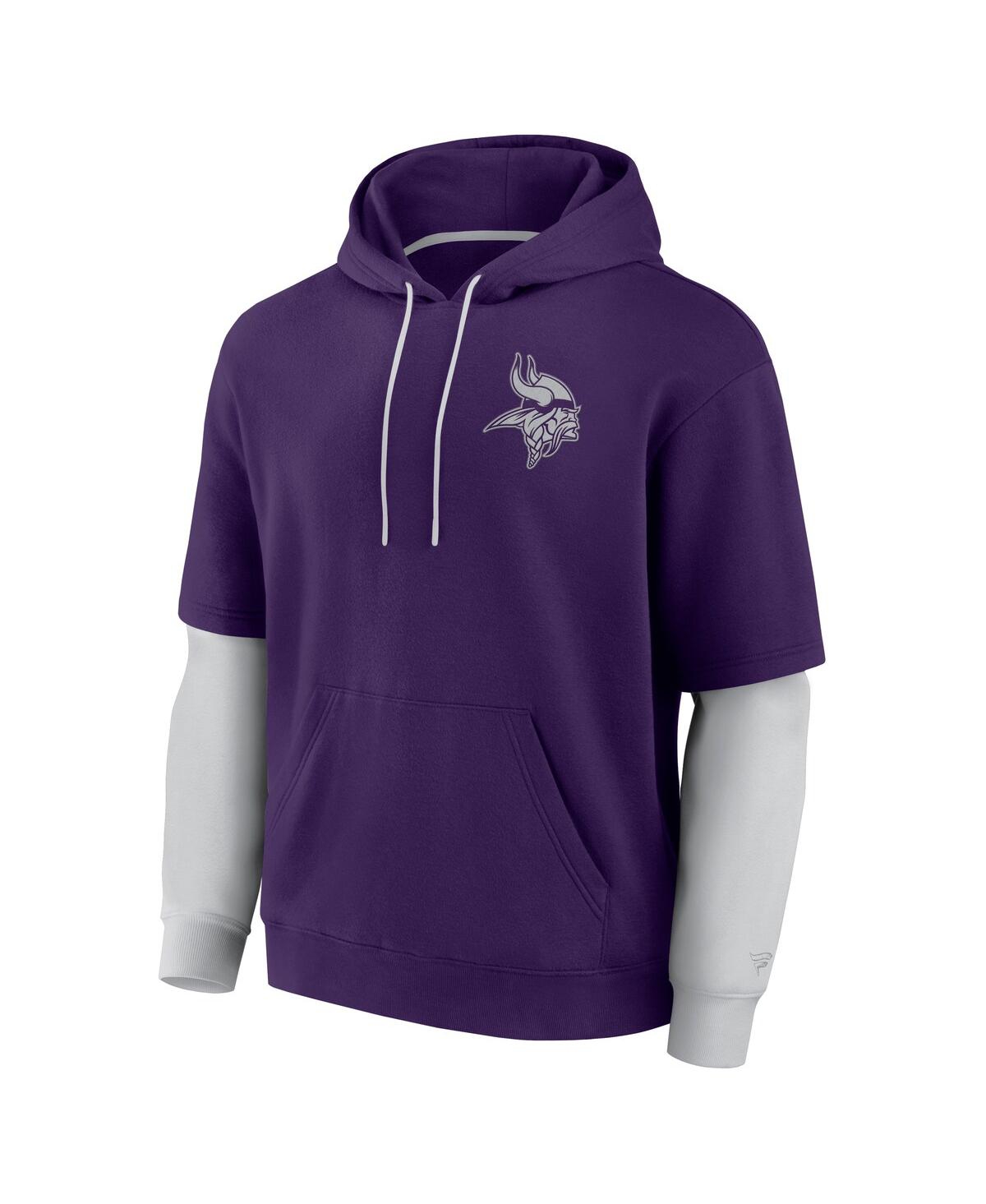 Shop Fanatics Men's And Women's Purple Minnesota Vikings Sleek Elements Pullover Hoodie