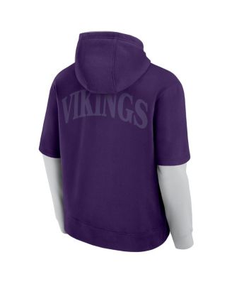 Men's and Women's Purple Minnesota Vikings Sleek Elements Pullover Hoodie