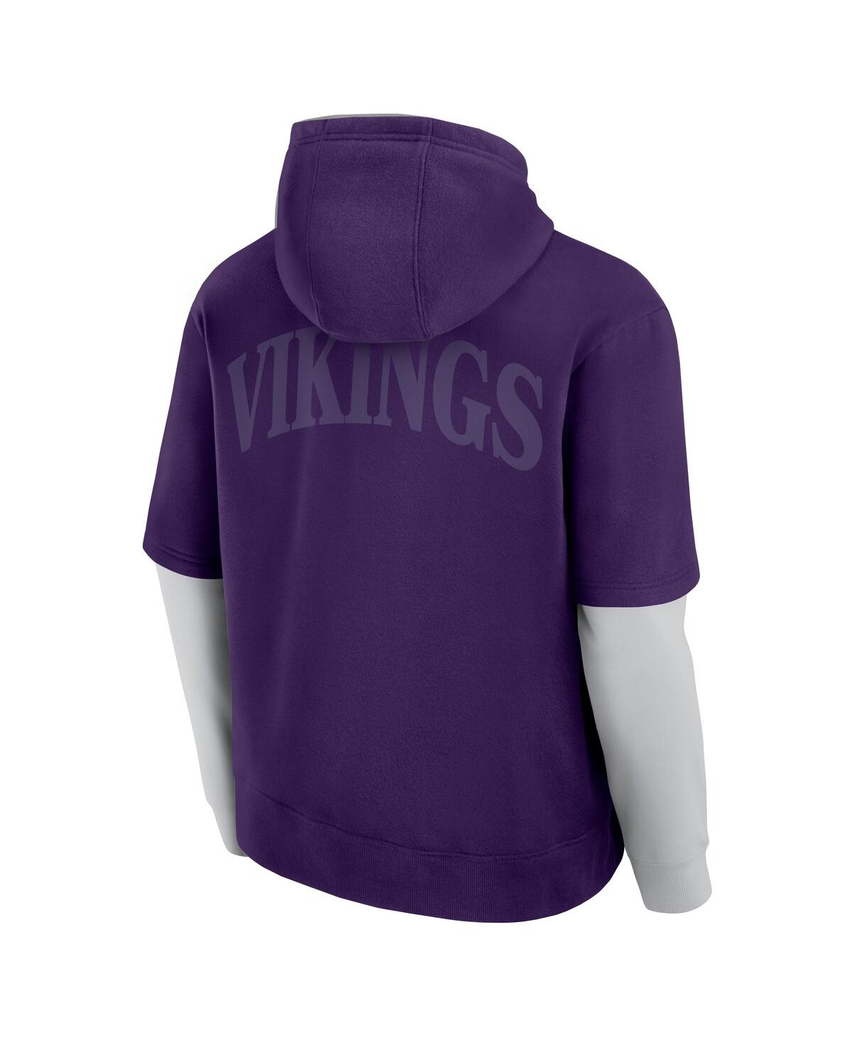 Shop Fanatics Men's And Women's Purple Minnesota Vikings Sleek Elements Pullover Hoodie