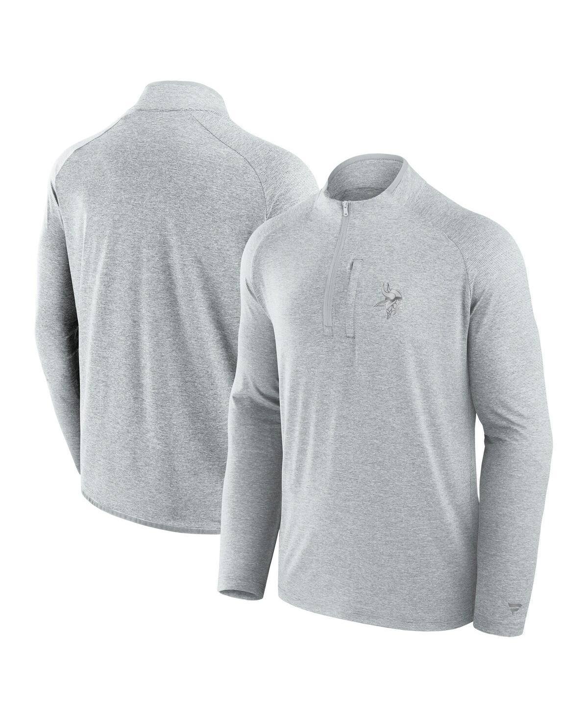 Men's and Women's Gray Minnesota Vikings Front Office Performance Primary Quarter-Zip Jacket - Gray