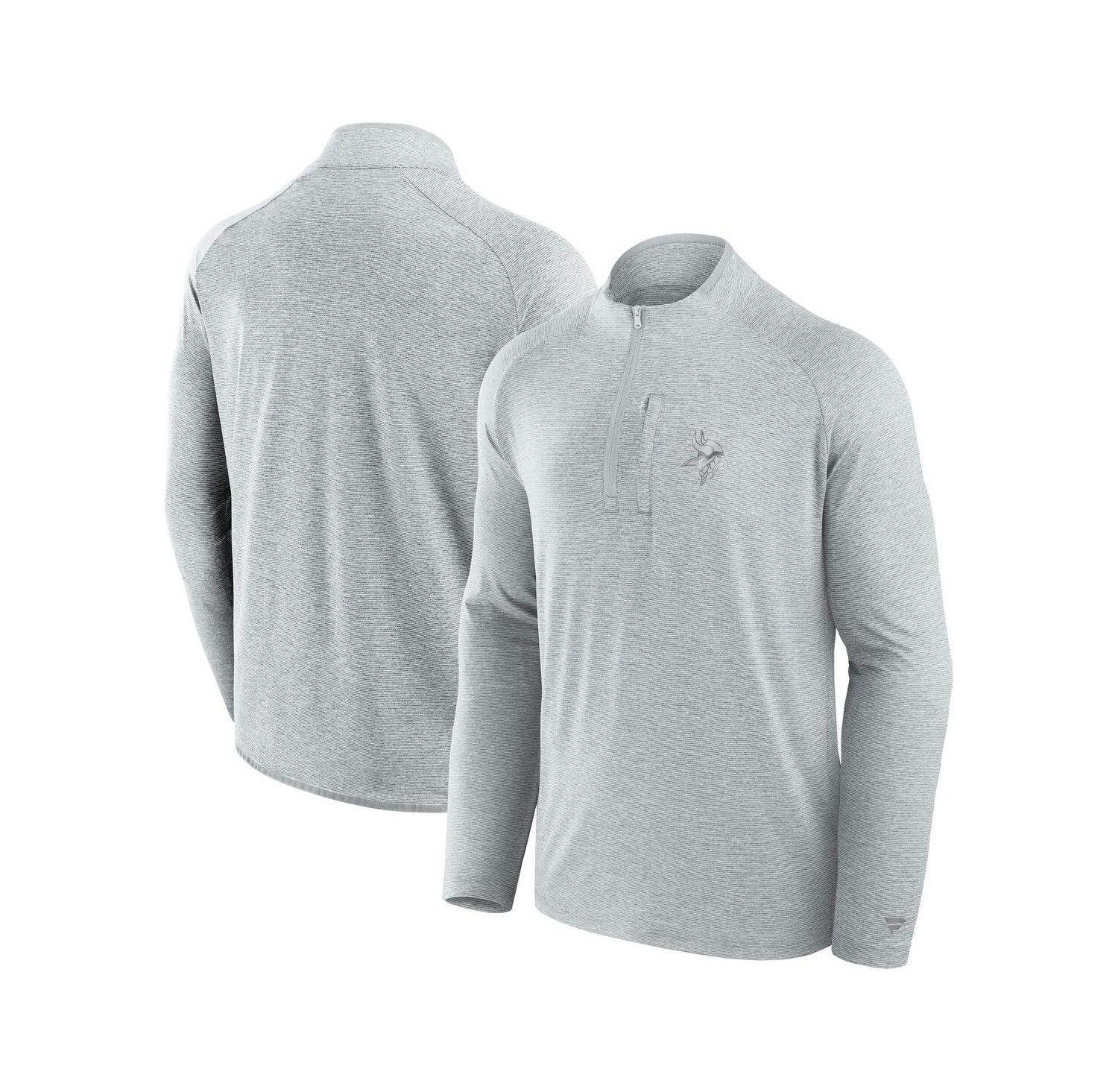 Men's and Women's Gray Minnesota Vikings Front Office Performance Primary Quarter-Zip Jacket