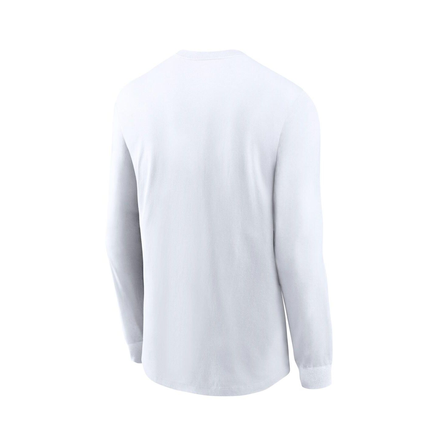 Мужская футболка Nike White Michigan State Spartans Basketball Icon Two-Hit Long Sleeve — фото 3