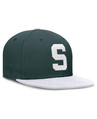 Men's Green/White Michigan State Spartans Two-Tone Primetime Performance Fitted Hat