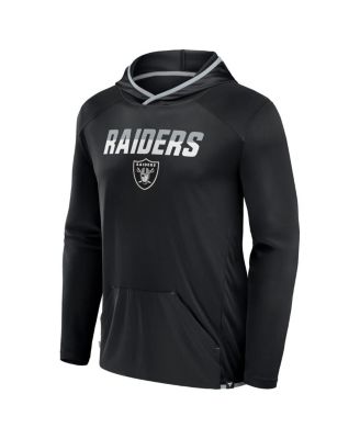 Men's Black Las Vegas Raiders Transitional Defender Hoodie Long Sleeve T-Shirt