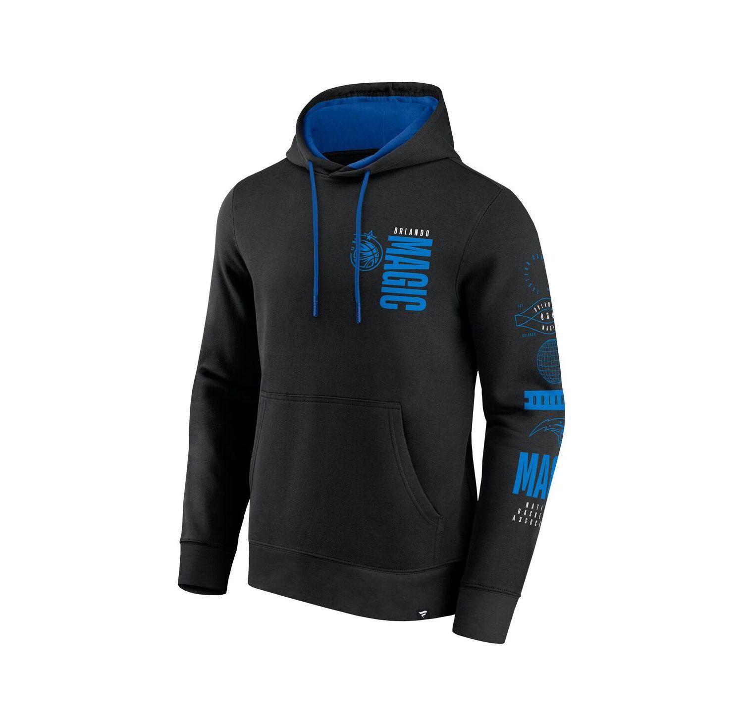 Men's Black Orlando Magic Game Time Crossover Pullover Hoodie