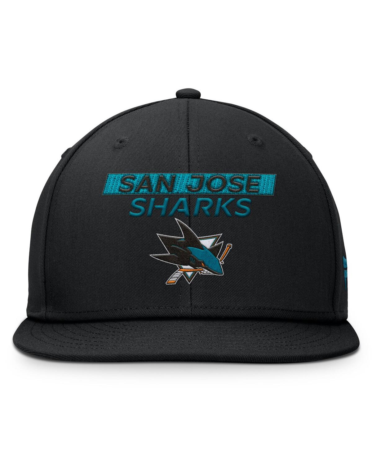 Fanatics Men's Black San Jose Sharks Authentic Pro Prime Snapback Hat In Black