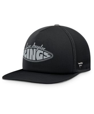 Men's Black/Silver Los Angeles Kings Authentic Pro Hometown Rink Foam Trucker Snapback Hat