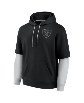 Men's and Women's Black Las Vegas Raiders Sleek Elements Pullover Hoodie