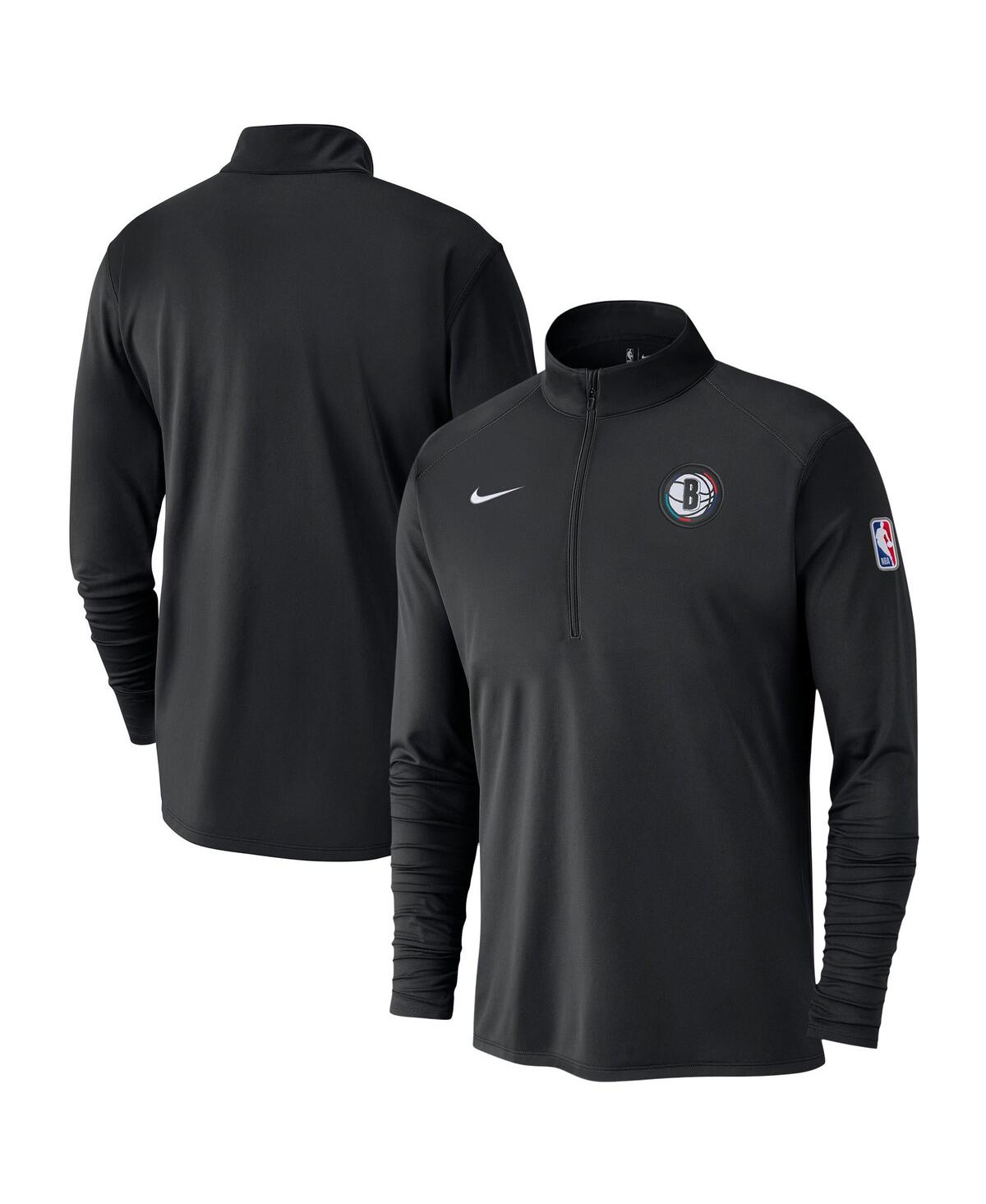 Nike Men's Black Brooklyn Nets 2024/25 City Edition Authentic Coaches Performance Half-Zip Top - Black