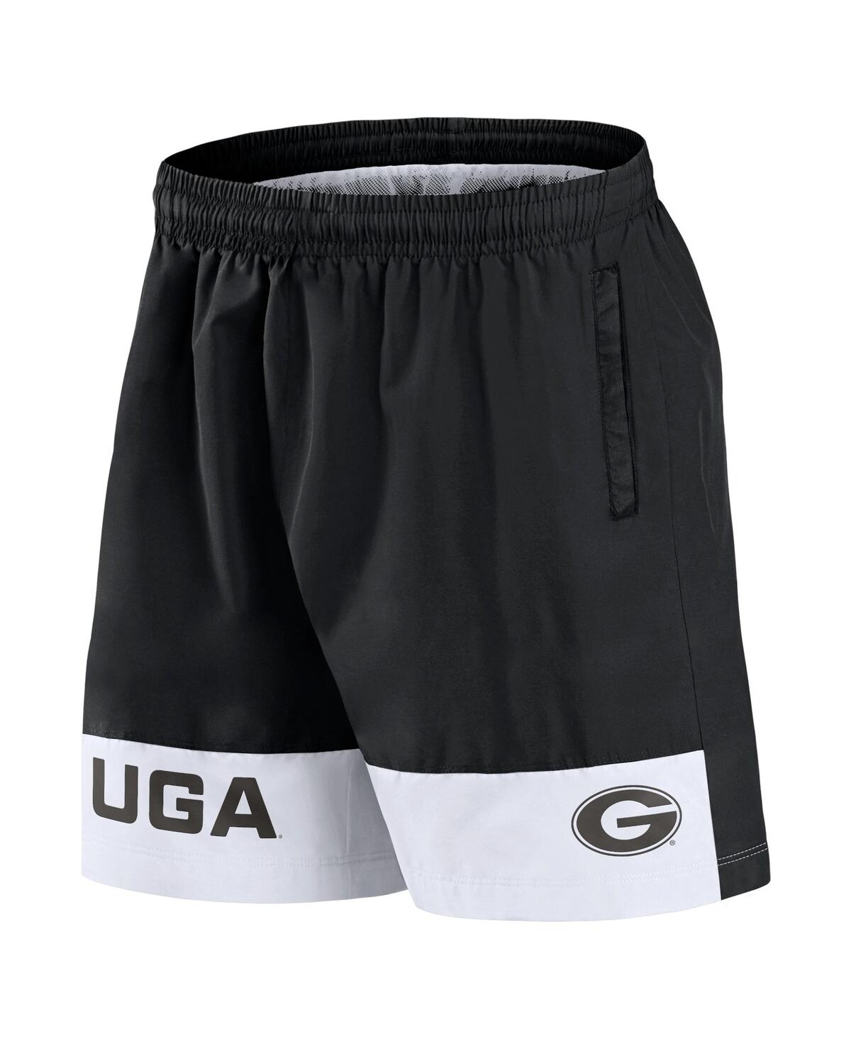 Fanatics Men's Black Georgia Bulldogs Elements Intensity Woven Shorts In Black