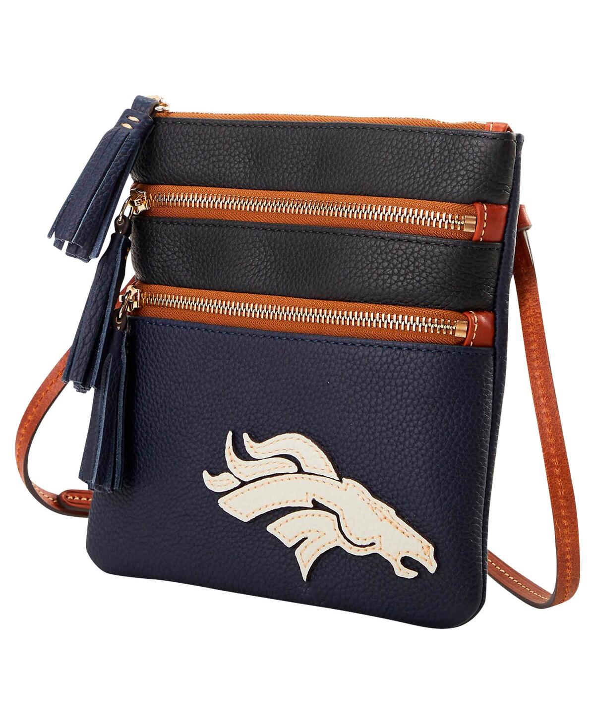 DOONEY & BOURKE DENVER BRONCOS INFIELD TRIPLE ZIP CROSSBODY PURSE 