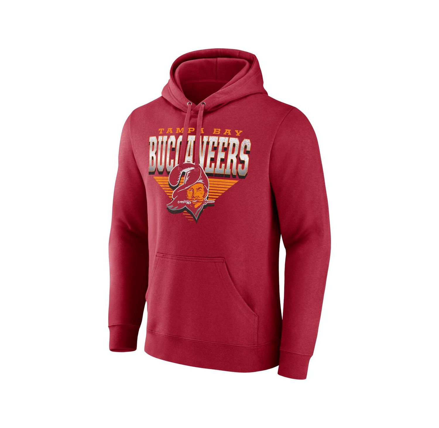 Men's Red Tampa Bay Buccaneers Geometric Chrome Pullover Hoodie