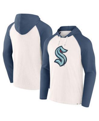 Men's White Seattle Kraken Vintage Winger Pullover Hoodie