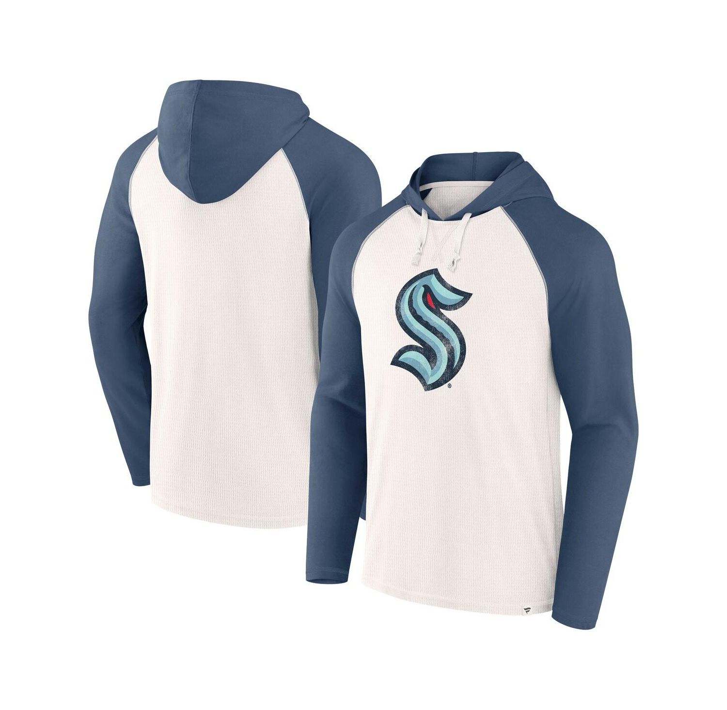 Men's White Seattle Kraken Vintage Winger Pullover Hoodie